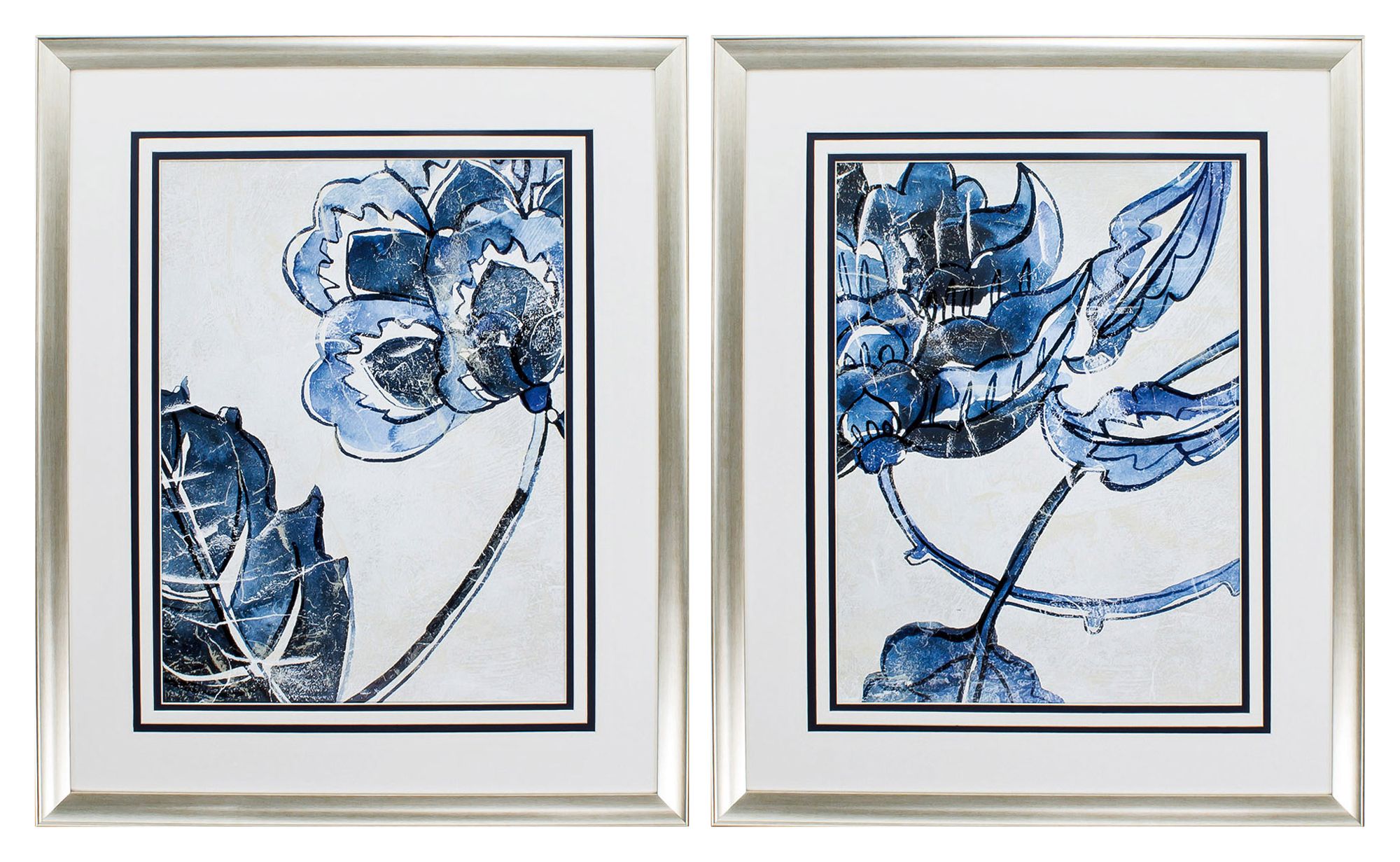 Vintage Porcelain II 34" High 2-Piece Framed Wall Art Set