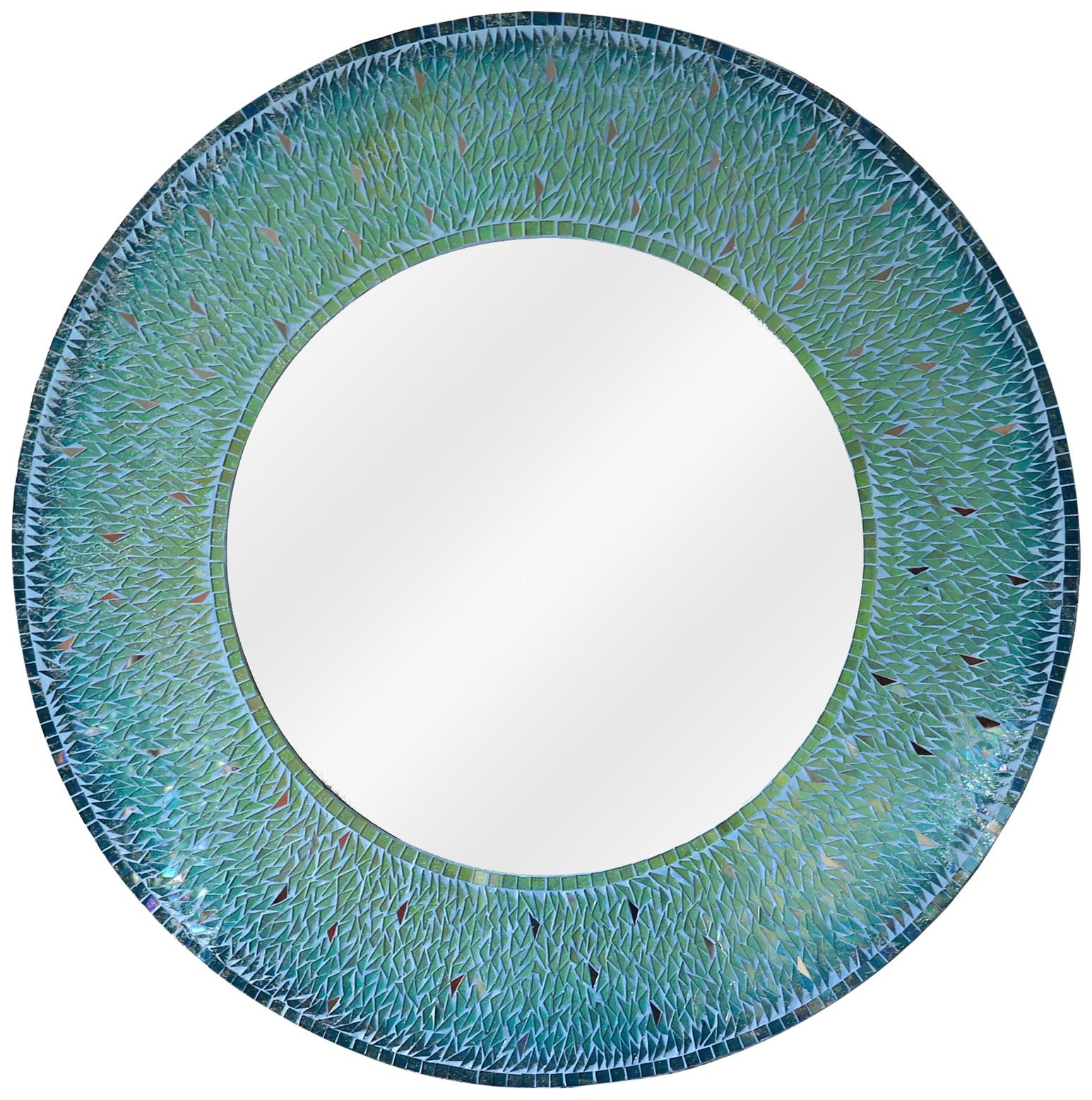 Kenroy Home Seashore Teal 34" Round Wall Mirror 83P97 Lamps Plus