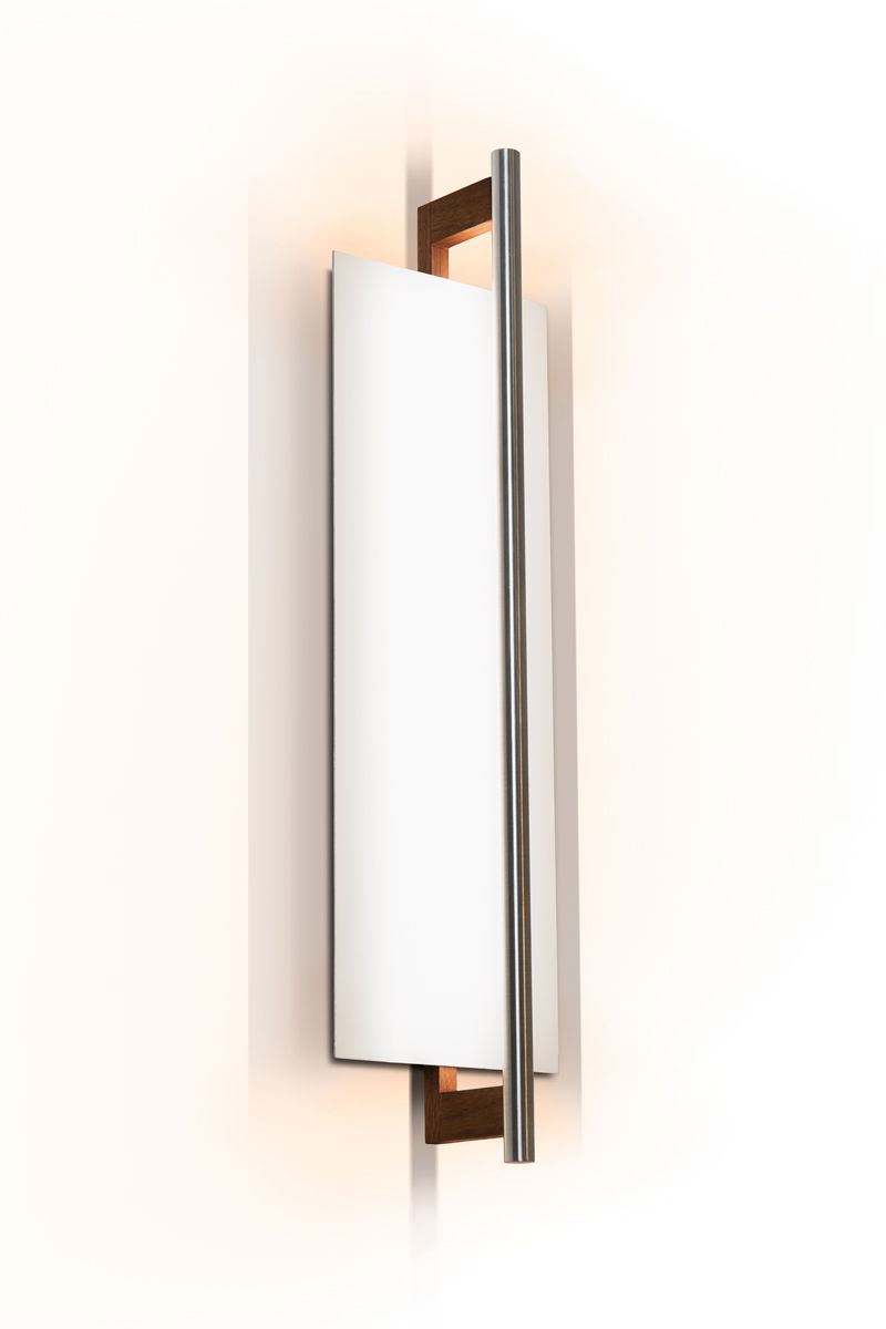 Cerno Merus 21 1/4" High Dark Stained Walnut LED Wall Sconce