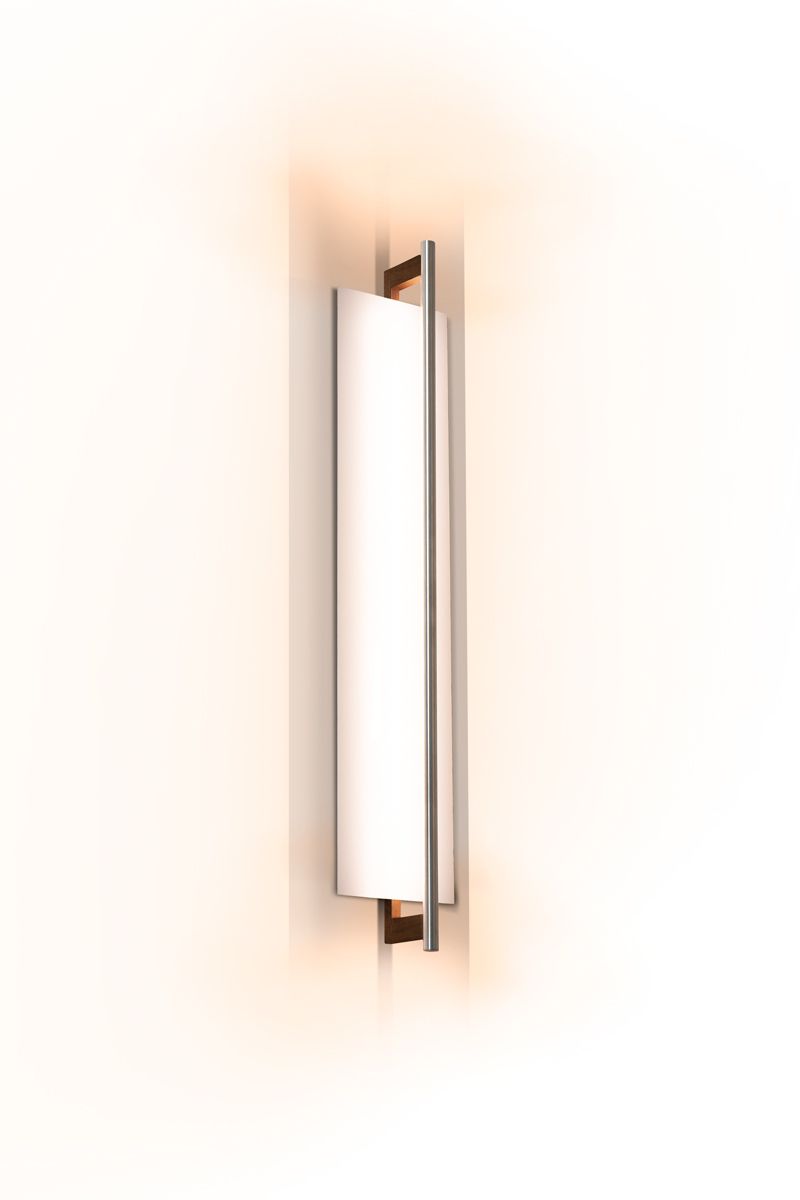 Cerno Merus 30 1/4" High Dark Stained Walnut LED Wall Sconce