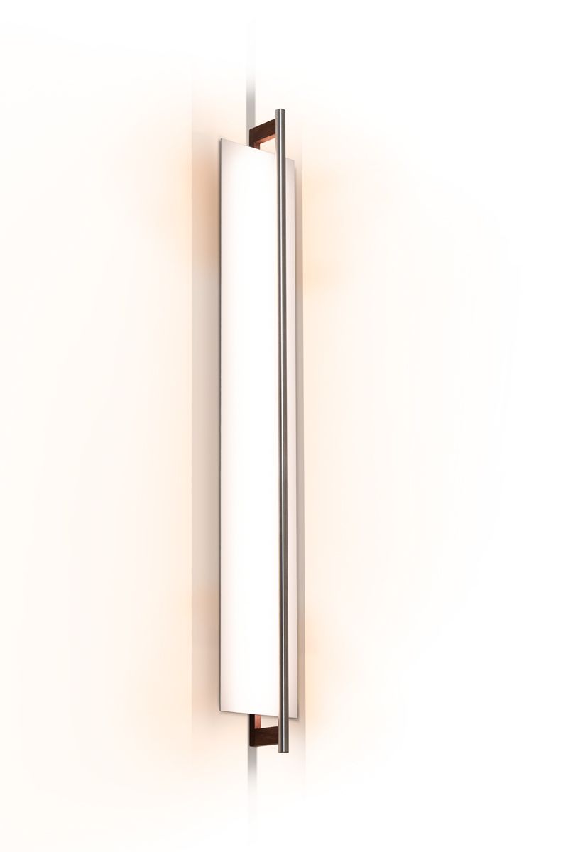 Cerno Merus 39 1/4" High Dark Stained Walnut LED Wall Sconce