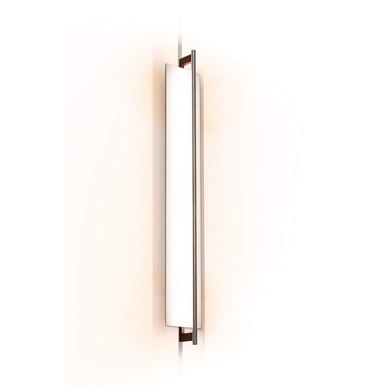 Cerno Merus 39 1/4&quot; High Dark Stained Walnut LED Wall Sconce