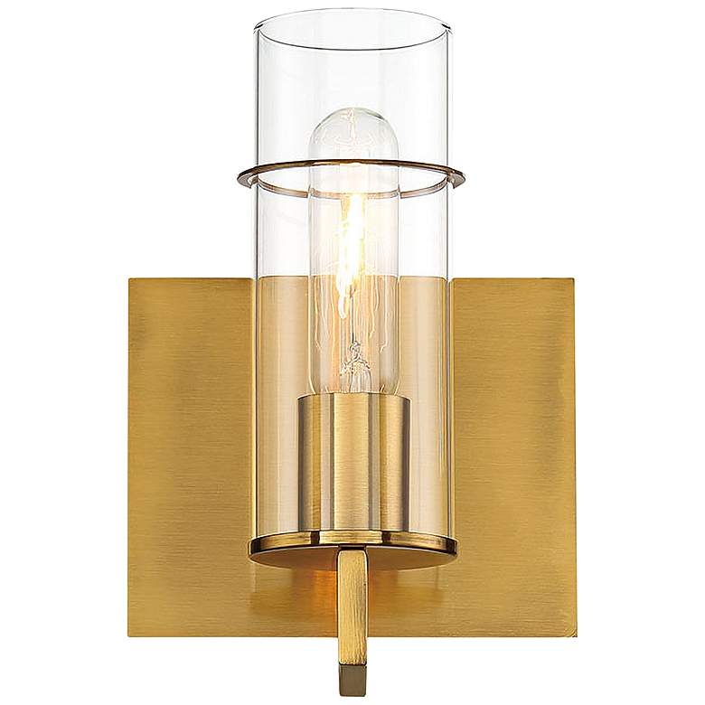 Eurofase Pista 8 3/4&quot; High Gold Metal Wall Sconce