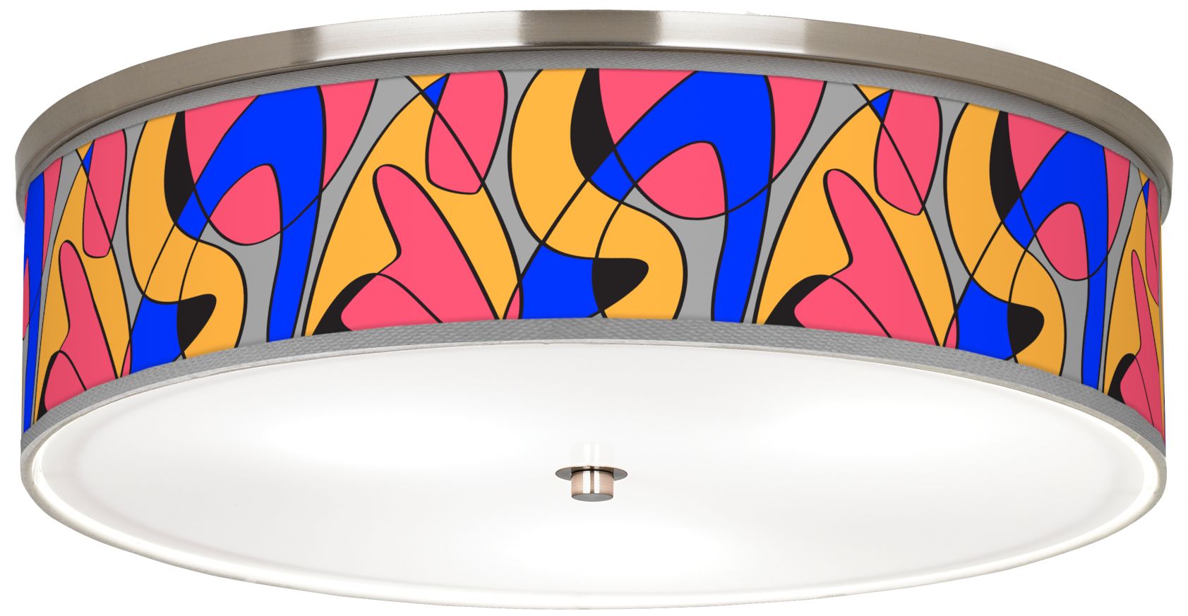 Pop Modern Giclee Nickel 20 1/4" Wide Ceiling Light