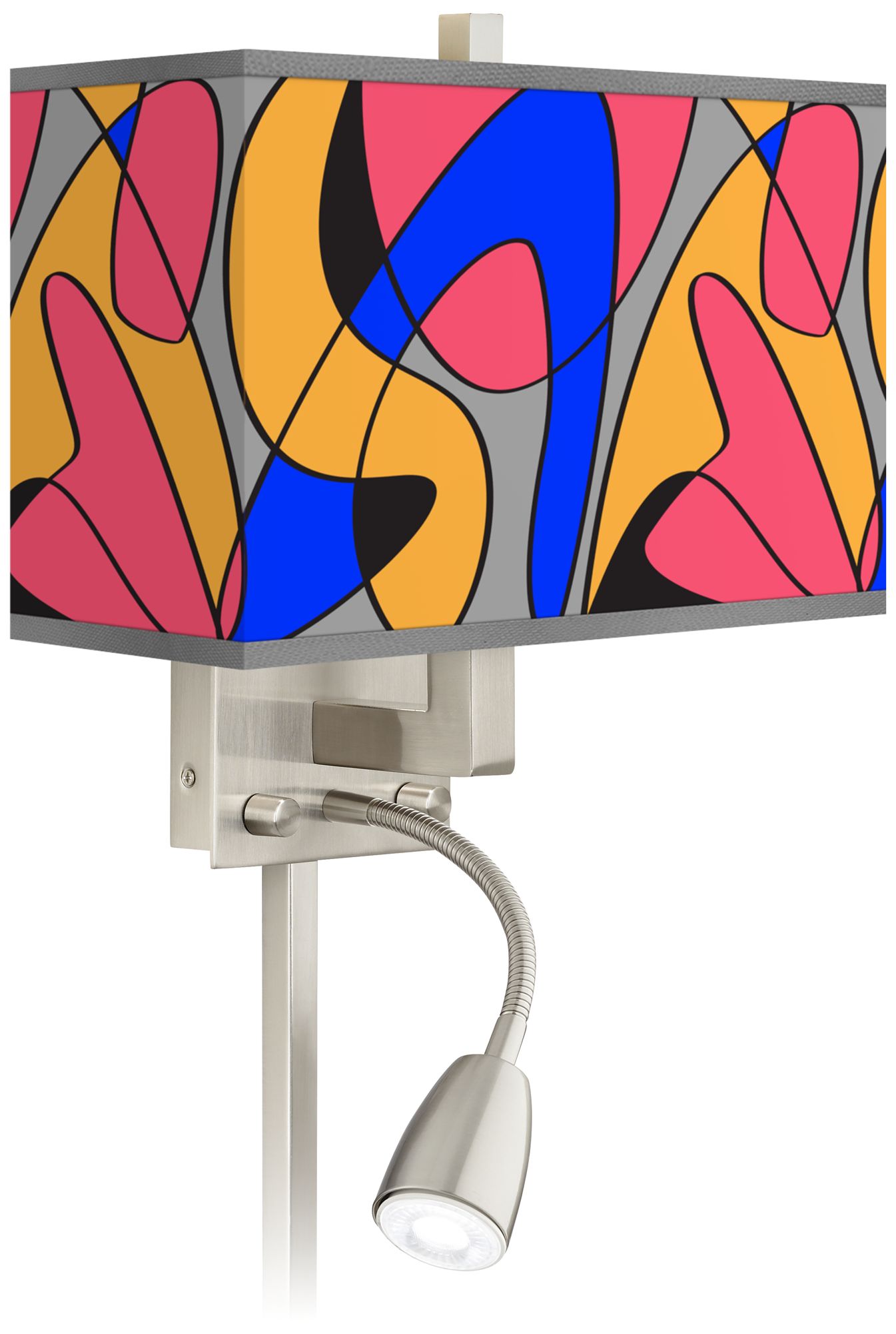 Pop Modern Giclee Glow LED Reading Light Plug-In Sconce