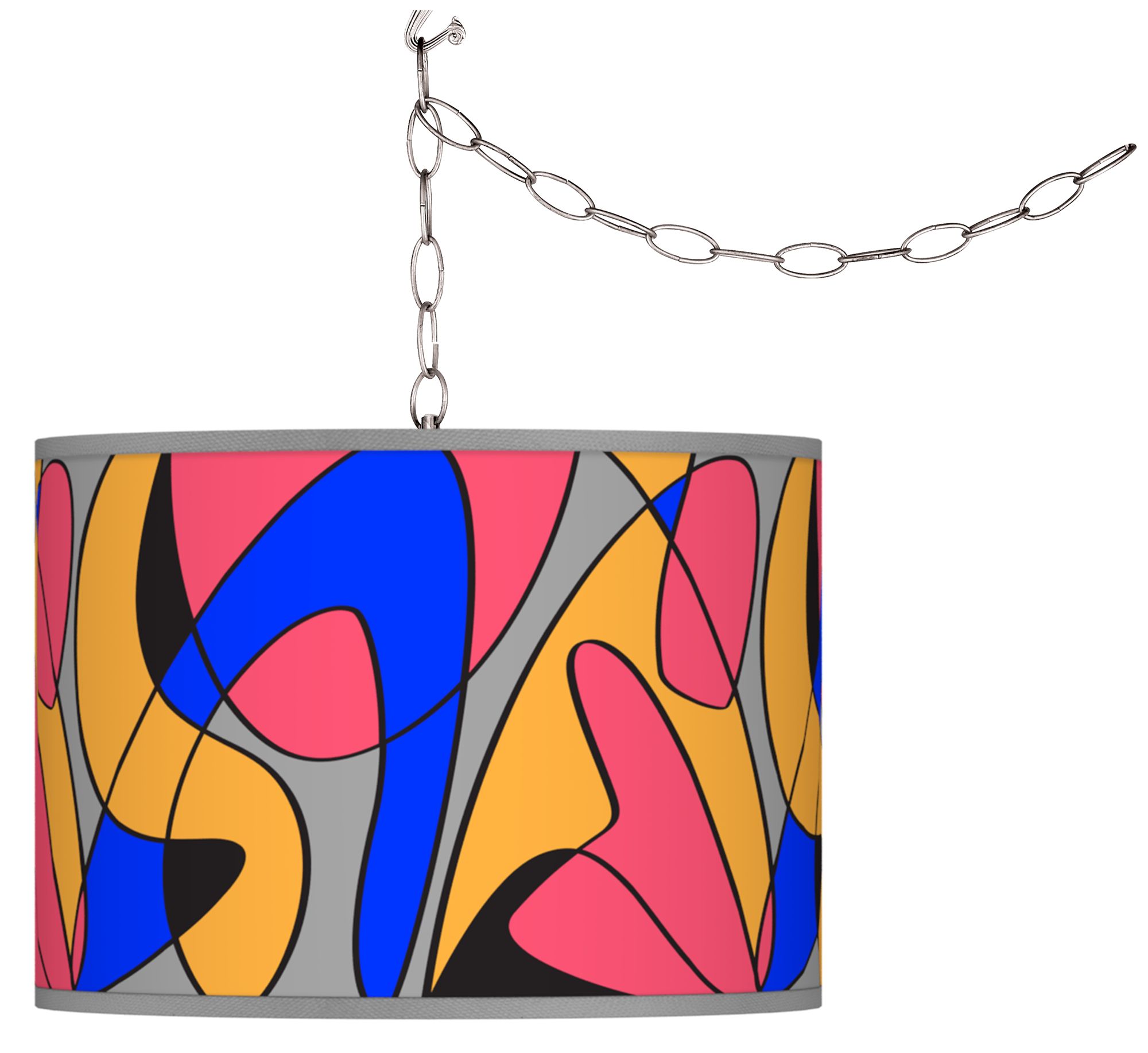 Pop Modern Giclee Glow Plug-In Swag Pendant