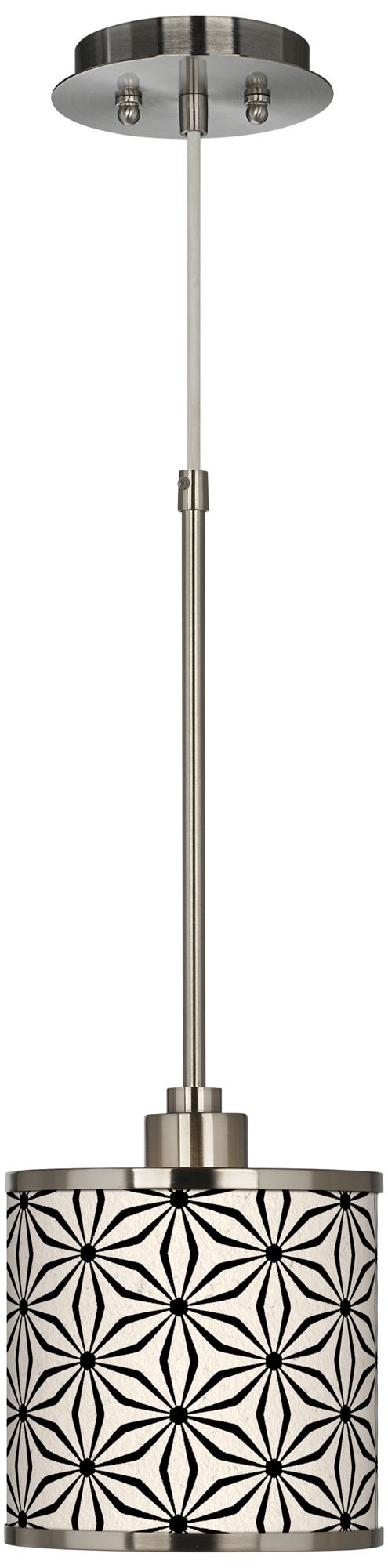 Kaleidoscope Flowers Giclee Glow Mini Pendant Light