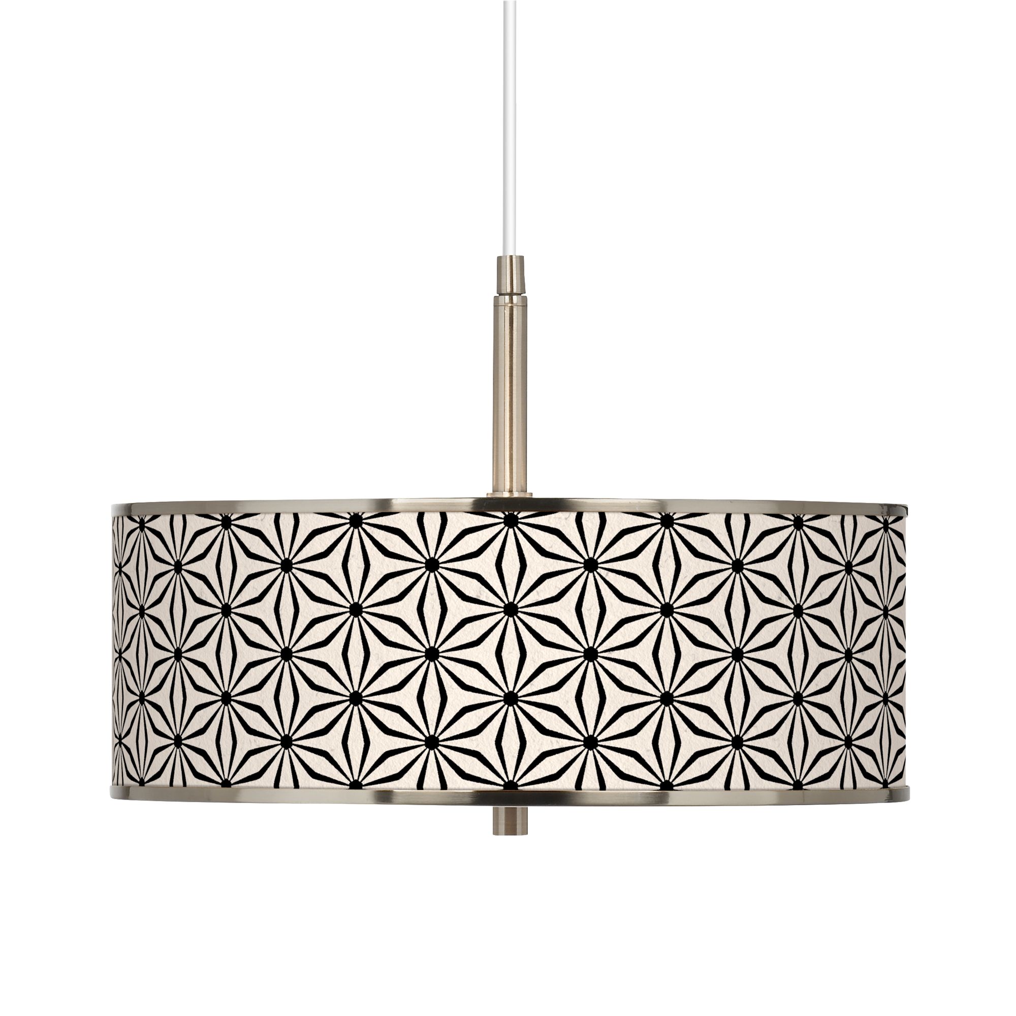 Kaleidoscope Flowers Giclee Glow 16" Wide Pendant Light