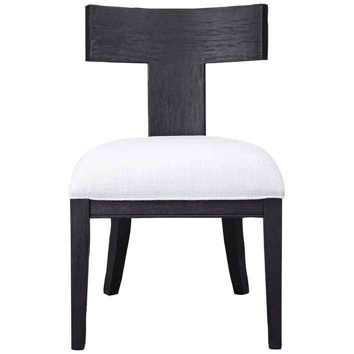 Uttermost Idris Charcoal Black Stain, Black Armless Chair