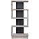 Uttermost Nicasia 36" Wide Light Gray and Black 4-Shelf Etagere