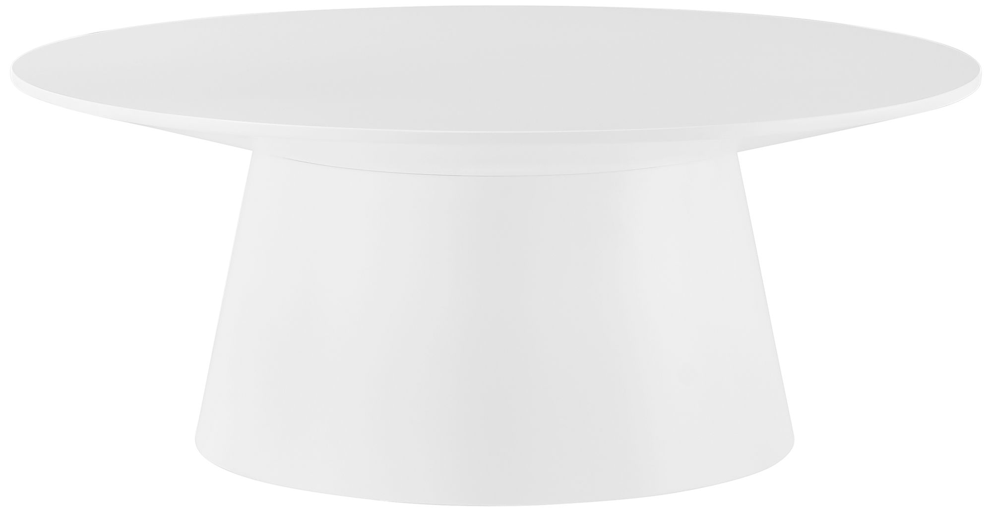 Wesley 35 1/2" Wide White Lacquered Wood Round Coffee Table