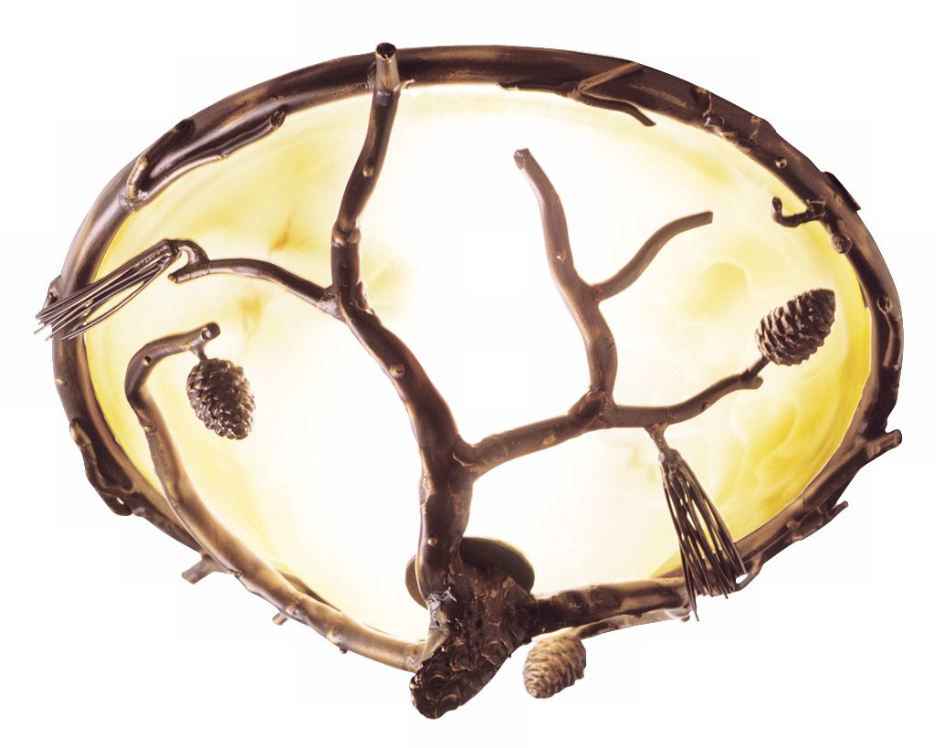 Ponderosa Collection 8" High Outdoor Flushmount Light