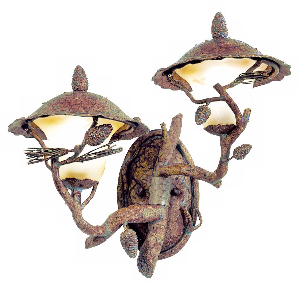 Ponderosa Collection 19" High Two Lamp Outdoor Wall Light