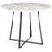 Cosmo 39 1/2" Wide Round White Marble Top Dining Table
