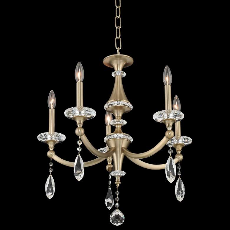 Allegri Floridia 23&quot; Wide Gold 5-Light Crystal Chandelier