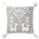 Loloi Gray and Ivory Llama 22" Square Throw Pillow