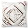 Loloi Gray Cowhide 22" Square Lines Decorative Throw Pillow