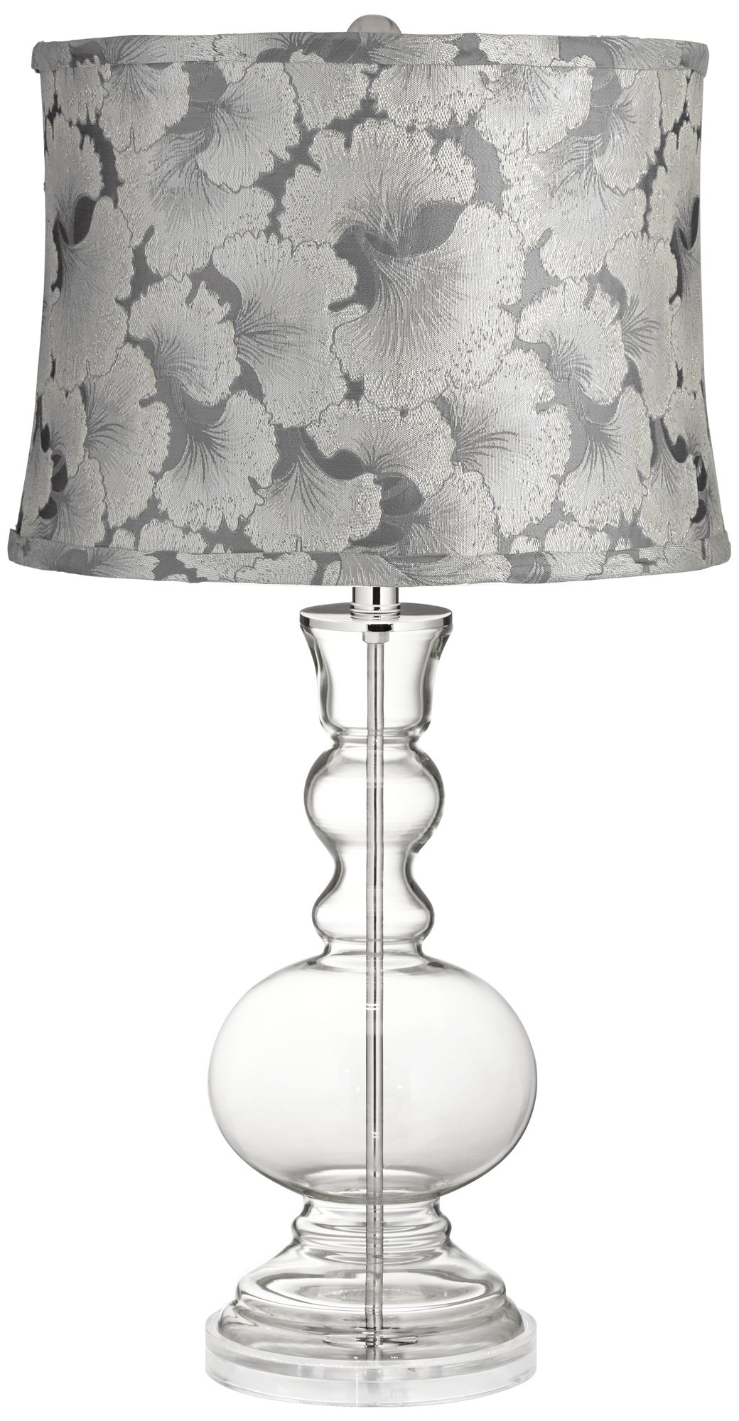 Clear Glass Silver Gingko Leaf Shade Apothecary Table Lamp 84m07 Lamps Plus