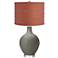 Gauntlet Gray Orange and Taupe Shade Ovo Table Lamp