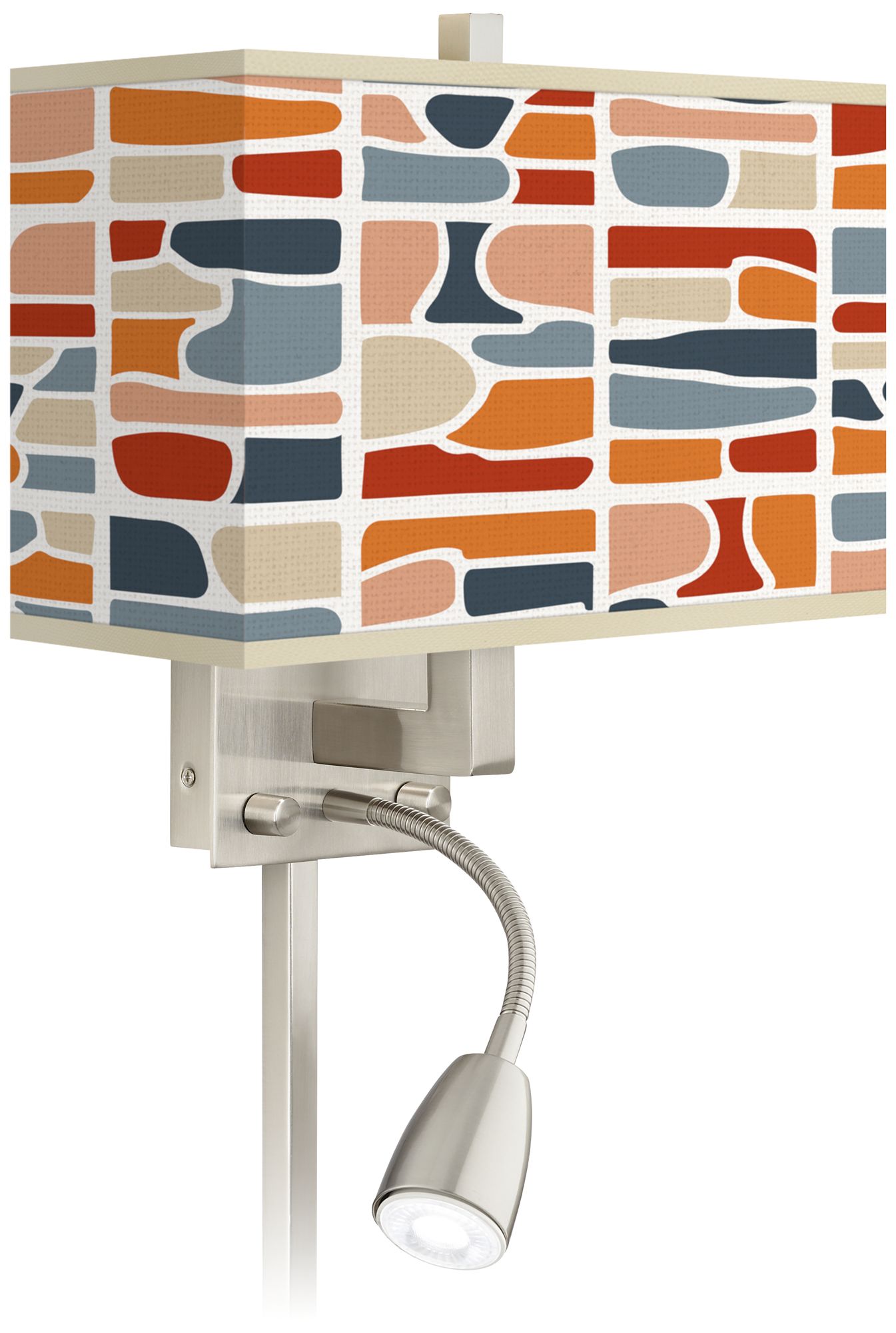 Retro Cobblestones Giclee Glow LED Reading Light Plug-In Sconce