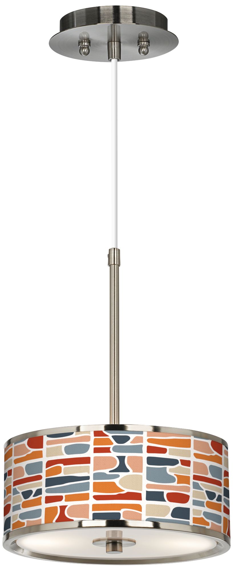 Retro Cobblestones Giclee Glow 10 1/4" Wide Pendant Light