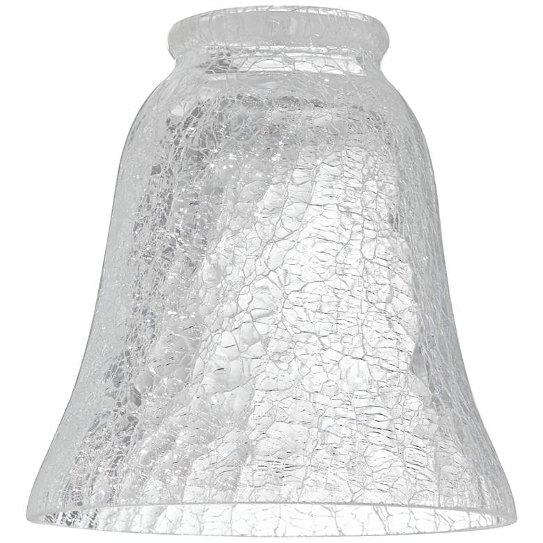 2 1/4&quot; Fitter Clear Crackle Glass Bell Shades Set of 4