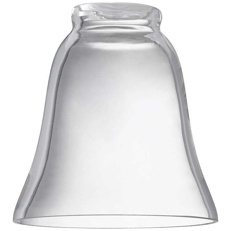 Image 1 2 1/4" Fitter Clear Glass Bell Shades Set of 4