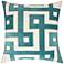 Natural and Spa Geometric 20" Square Decorative Pillow