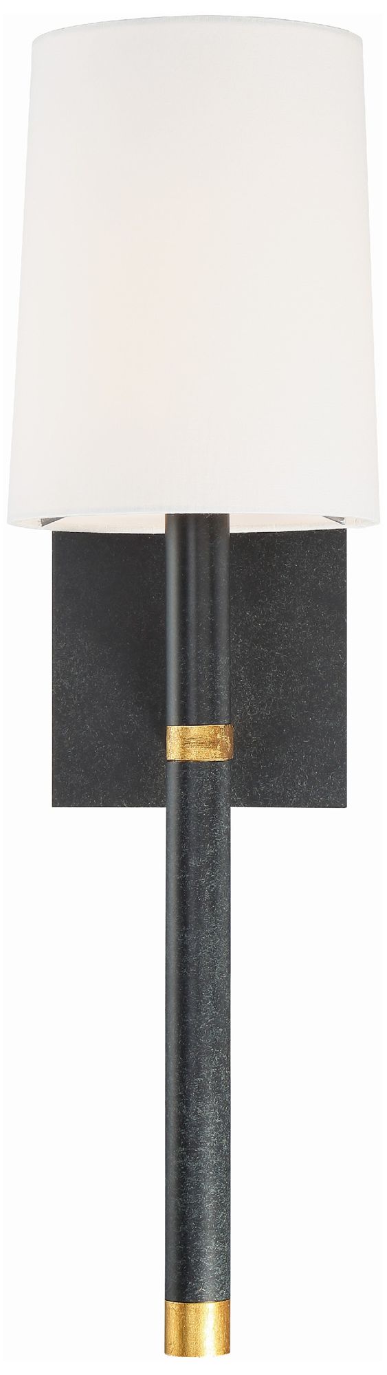 Crystorama Weston 14 1/2" High Black Wall Sconce