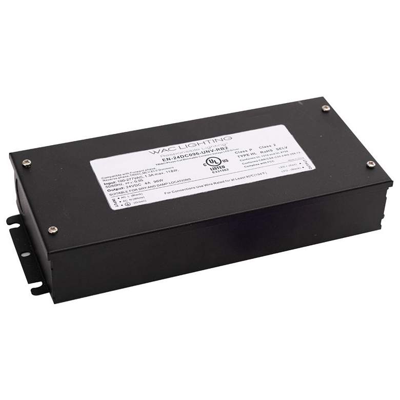 Image 1 WAC 8 1/2" Wide Black 24VDC Enclosed Class 2 Power Supply
