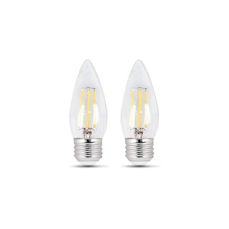 35W Equivalent Clear 4.5W LED Dimmable E26 Torpedo 2-Pack