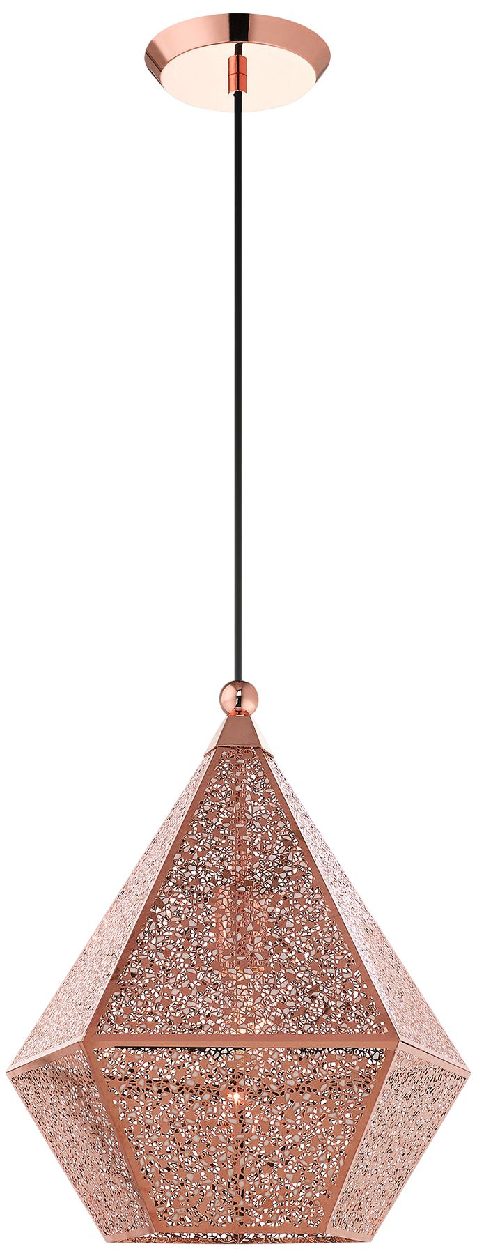 grey and rose gold ceiling light