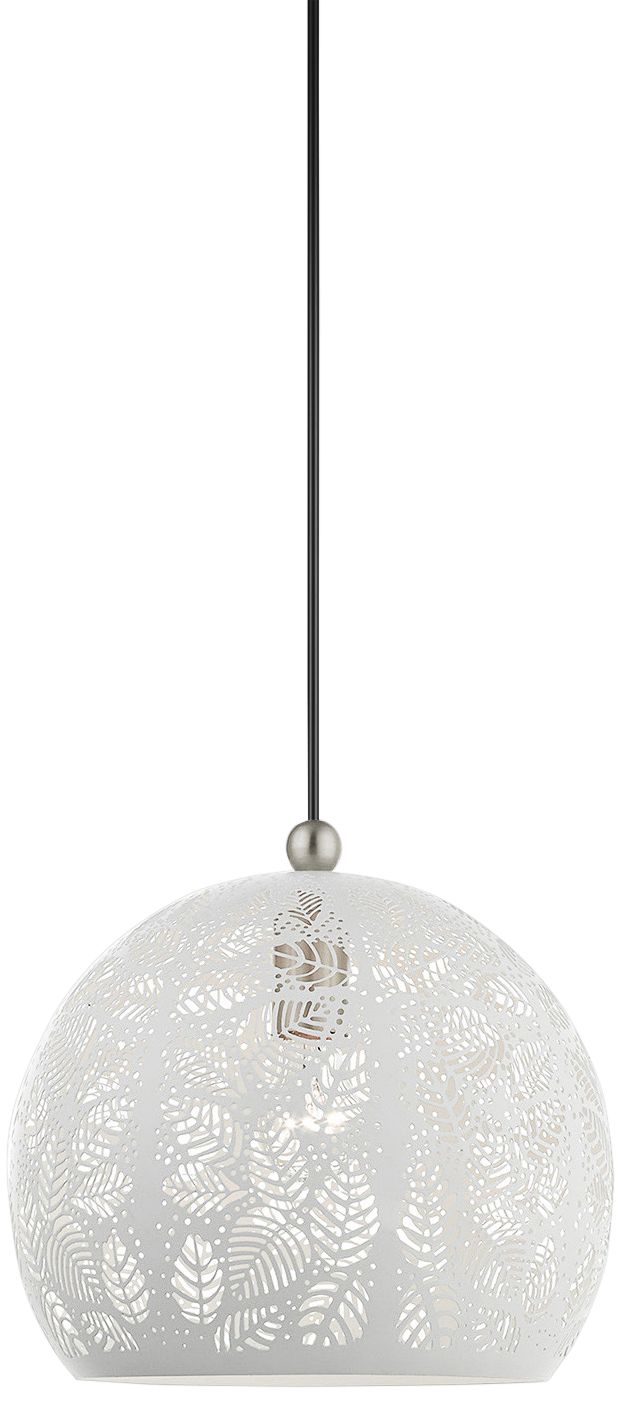 Chantily 11 3/4" Wide White Metal Globe Mini Pendant Light