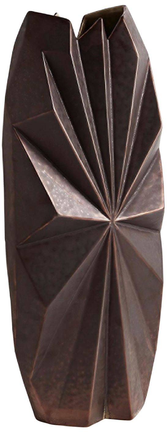 Star Facet 23 3/4" High Bronze Ceramic Decorative Vase