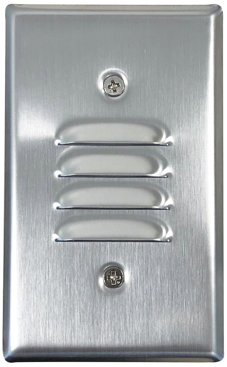 Nora 2 3/4" Wide Brushed Nickel Louvered LED Mini Step Light