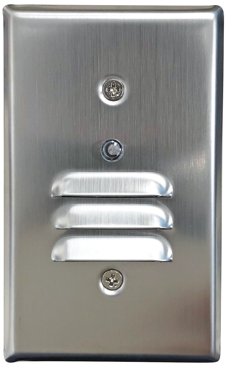 Nora 2 3/4" Wide Nickel Louvered Dusk-to-Dawn LED Step Light