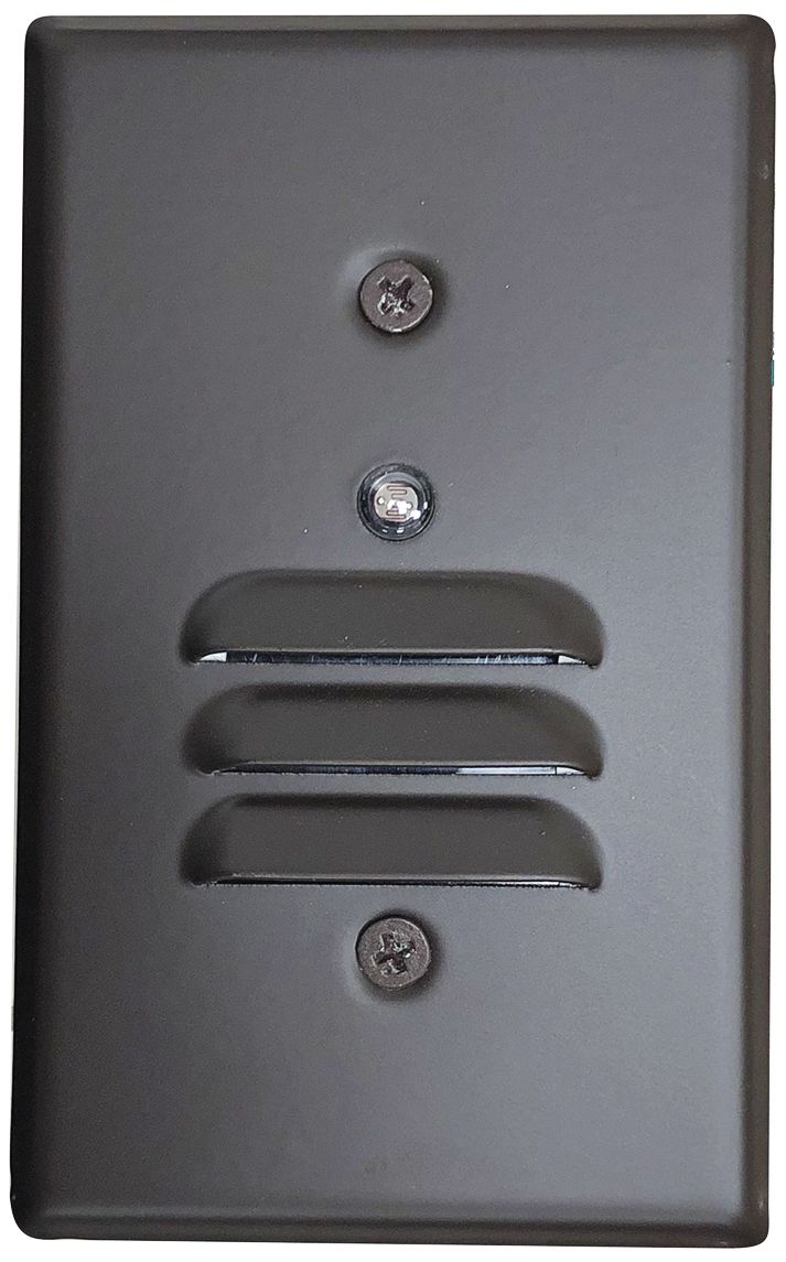 Nora 2 3/4" Wide Bronze Louvered Dusk-to-Dawn LED Step Light