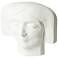 Female 13" Wide White Plaster Faceted Bust Sculpture