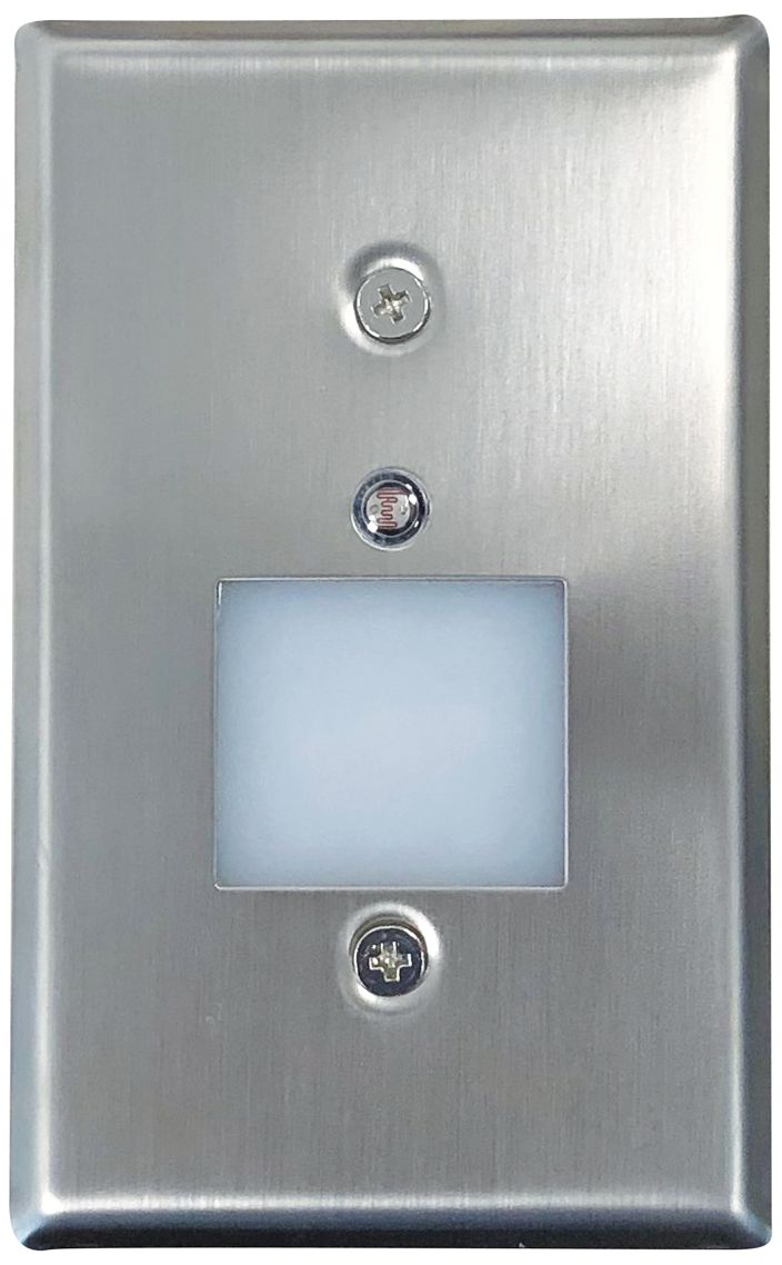 Nora 2 3/4"W Nickel Lensed Dusk-to-Dawn LED Mini Step Light
