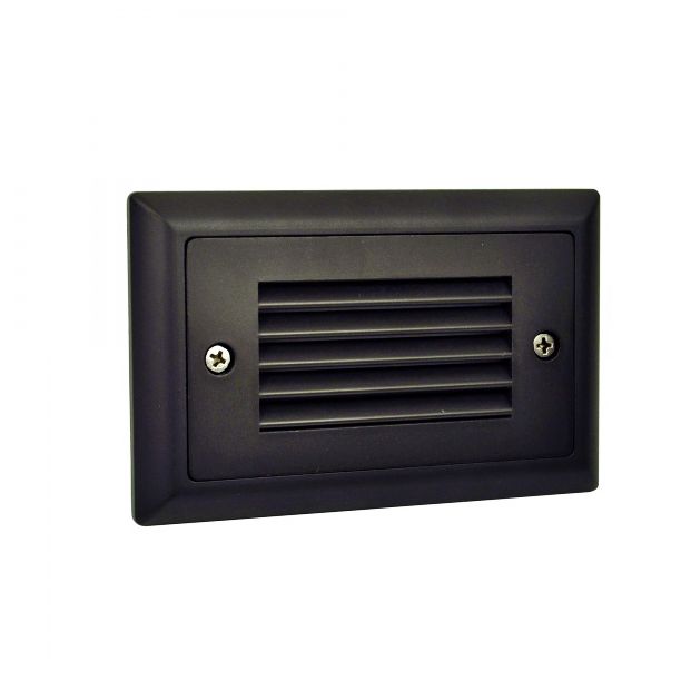 Mia 4 3/4"W Bronze Horizontal Louvered LED Mini Step Light