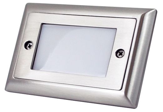 Nora Mia 4 3/4"W Brushed Nickel Lensed LED Mini Step Light