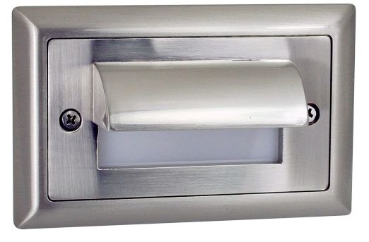 Nora Mia 4 3/4"W Brushed Nickel Shroud LED Mini Step Light