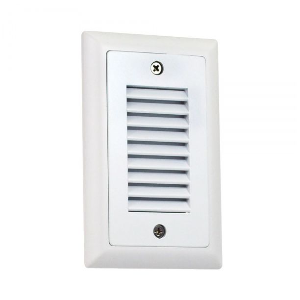 Nora Mia 3" Wide White Vertical Louvered LED Mini Step Light