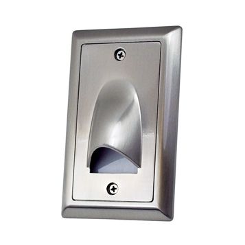 Nora Mia 3" Wide Nickel Vertical Shroud LED Mini Step Light