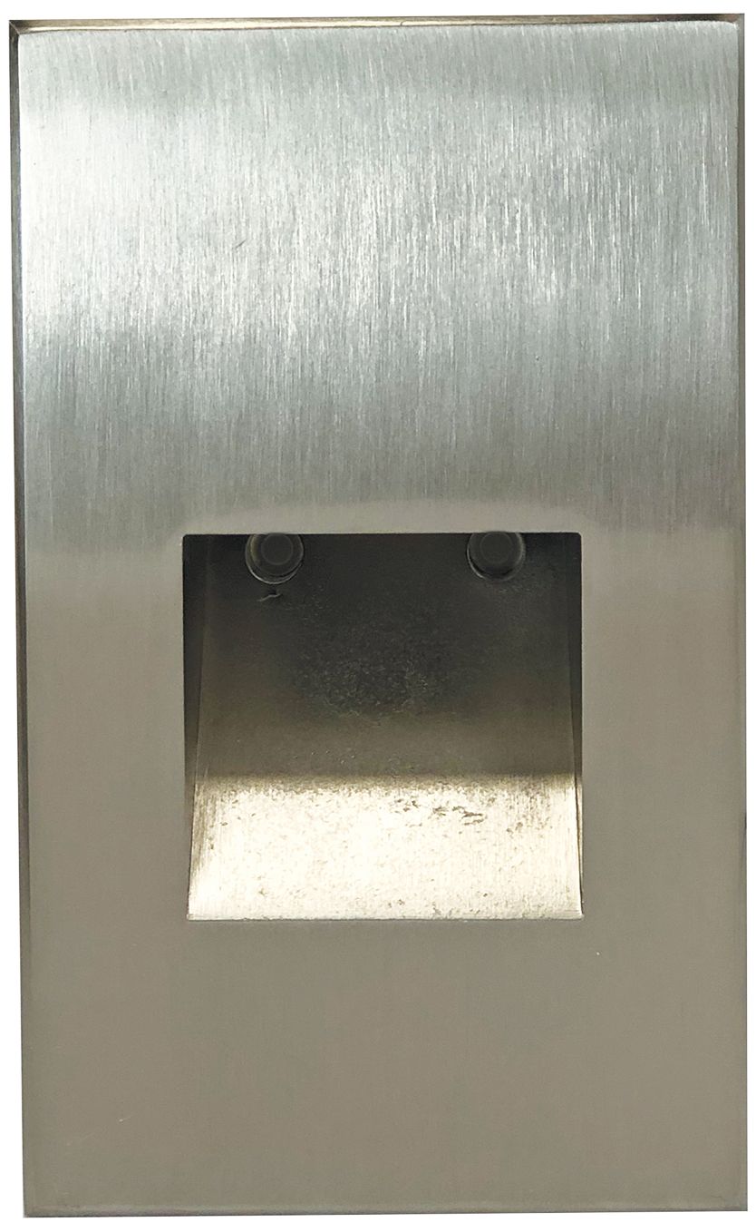 Nora Ari 3" Wide Brushed Nickel Vertical LED Step Light