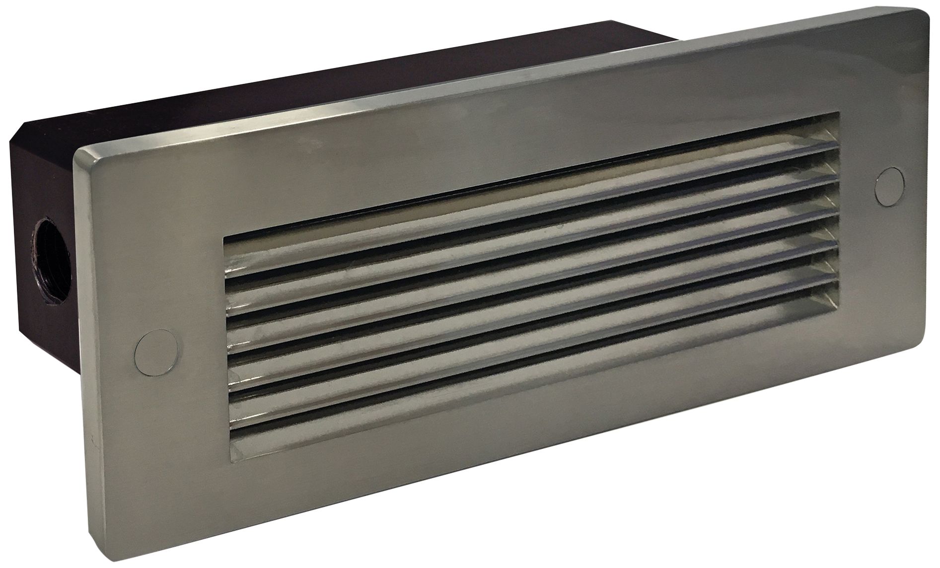 Nora 8 3/4"W Nickel Louvered Dimmable LED Step/Brick Light 84T75