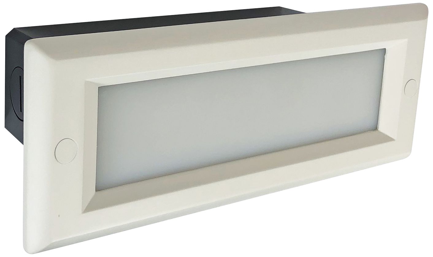 Nora 8 3/4" Wide White Lensed Dimmable LED Step/Brick Light 84T81