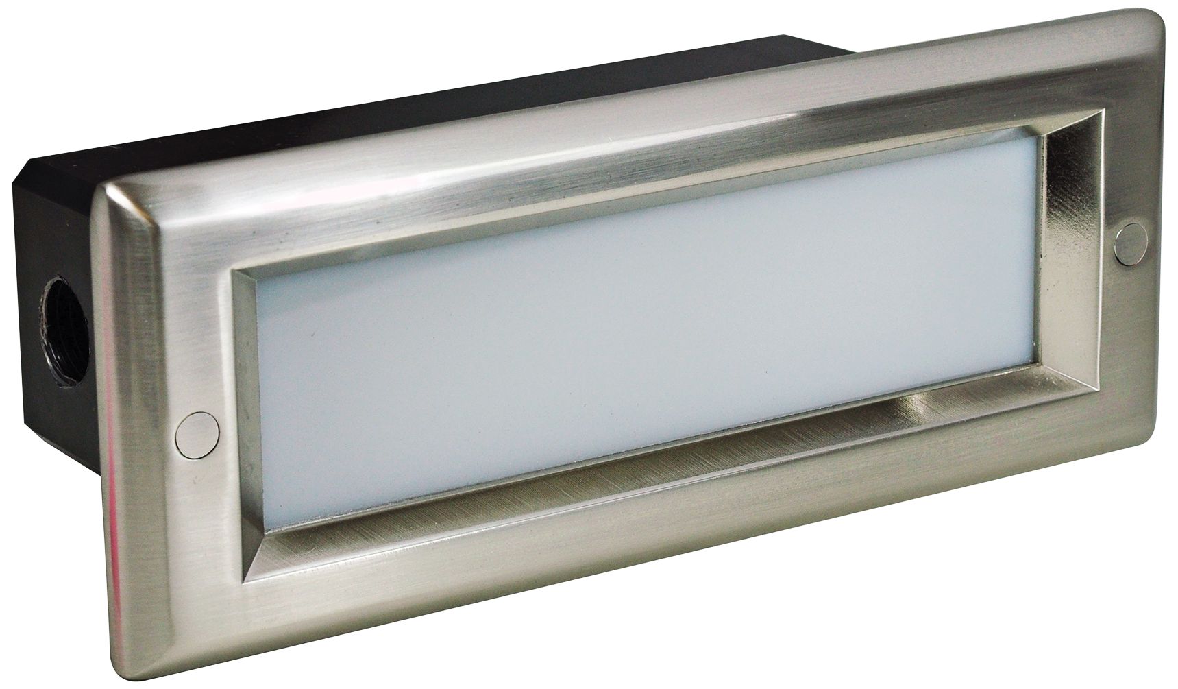 Nora 8 3/4"W Nickel Lensed Non-Dimmable LED Brick Light