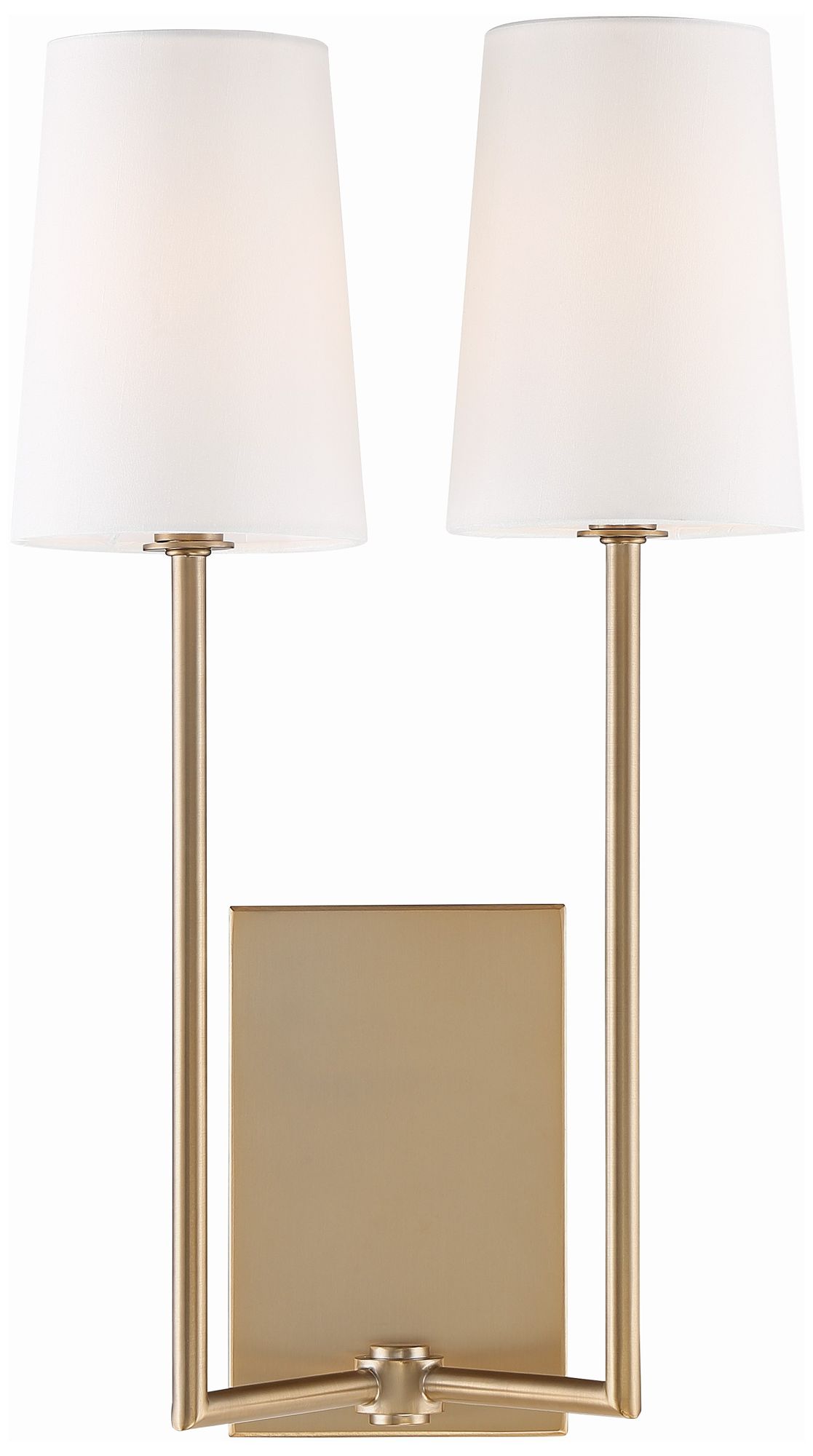 Crystorama Lena 18" High 2-Light Vibrant Gold Wall Sconce