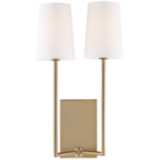 Crystorama Lena 18&quot; High 2-Light Vibrant Gold Wall Sconce